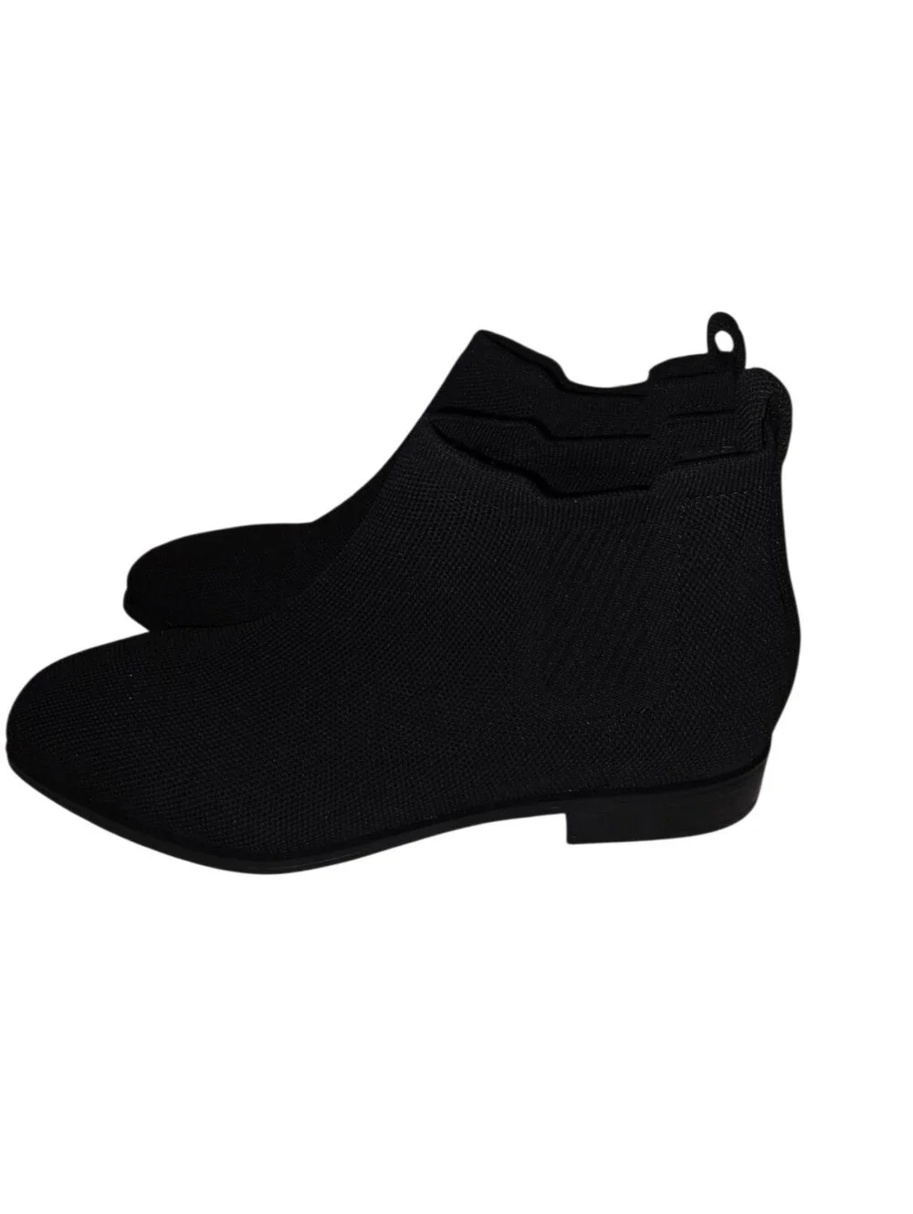Vivaia Women's Black Knit Chelsea Ankle Boots Size EU 40 US 9